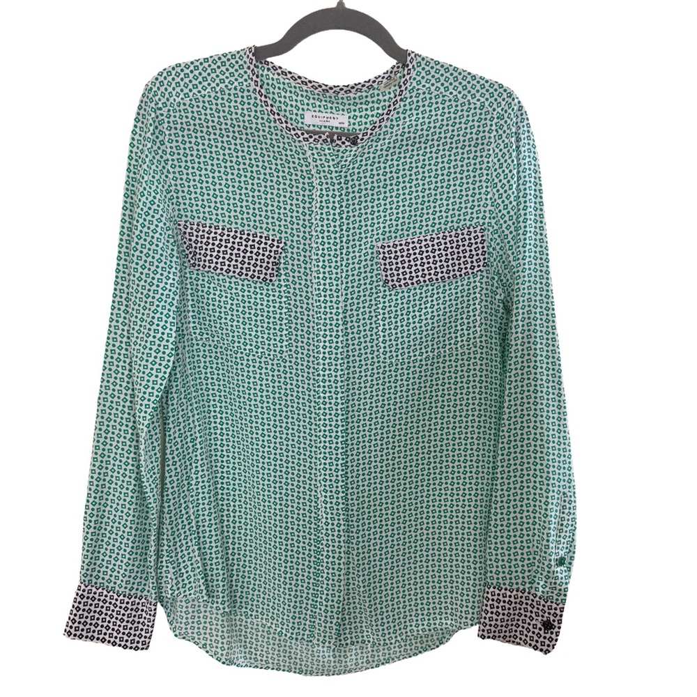 Equipment 100% Silk Patterned Blouse